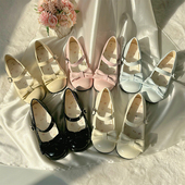 低跟 洛丽塔lo鞋 落寻森原创lolita鞋 可爱lo鞋 圆头小皮鞋 小奶芙