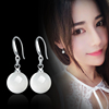 S925 Sterling Silver Pearl Earrings the republic of korea temperament Versatile Earrings have more cash than can be accounted for Anti allergy Simplicity ornaments Ear Studs Anti allergy