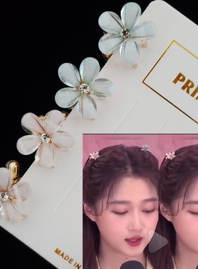 关晓彤同款水晶花朵迷你顶夹
