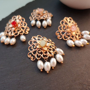 宋明制金银色发扣辫子百纯铜古风汉服点缀发型头饰遮皮筋发饰流苏