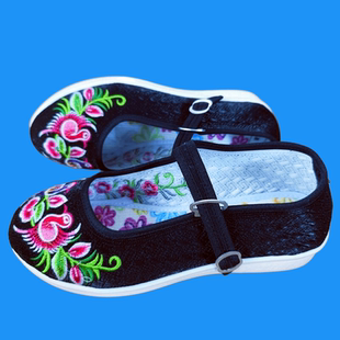 绣花鞋2022最新款布拖鞋外穿女士布鞋女纯手工布鞋汉服鞋