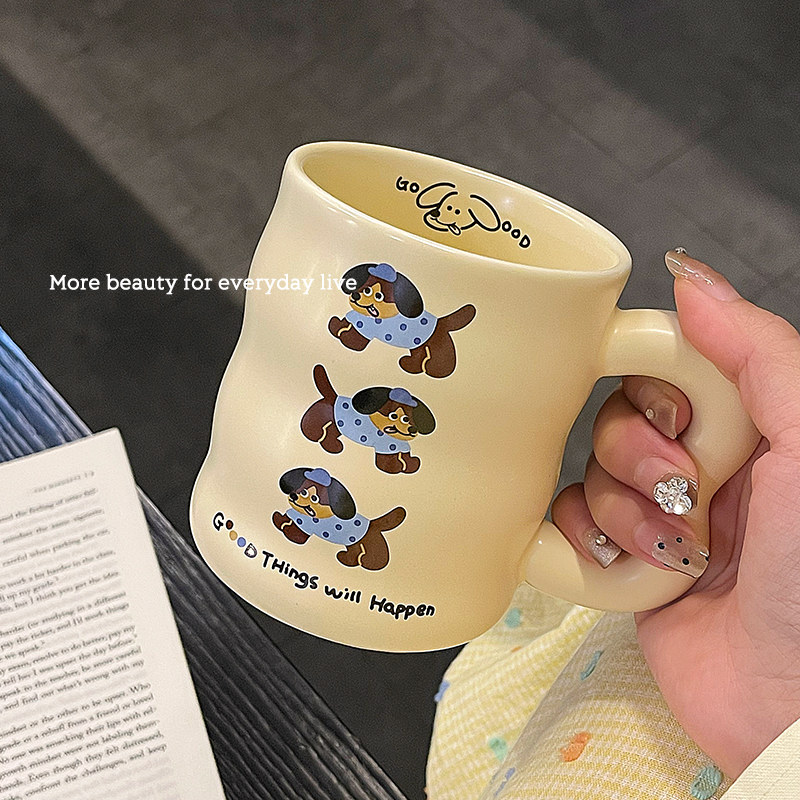 可爱小狗马克杯陶瓷家用