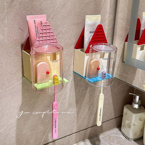 小房子牙刷置物架倒挂沥水