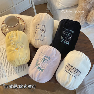 套女款 护袖 秋冬2022新款 头套袖 学生办公室上班防脏 手袖 可爱毛绒袖