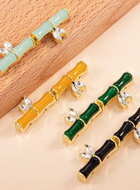 国风仿玉石竹节扣子中式汉服旗袍子母扣高端精致时尚金属纽扣对扣