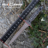 意大利原装 508 进口FOX狐狸户外直刀高硬度探险露营工具刀FX