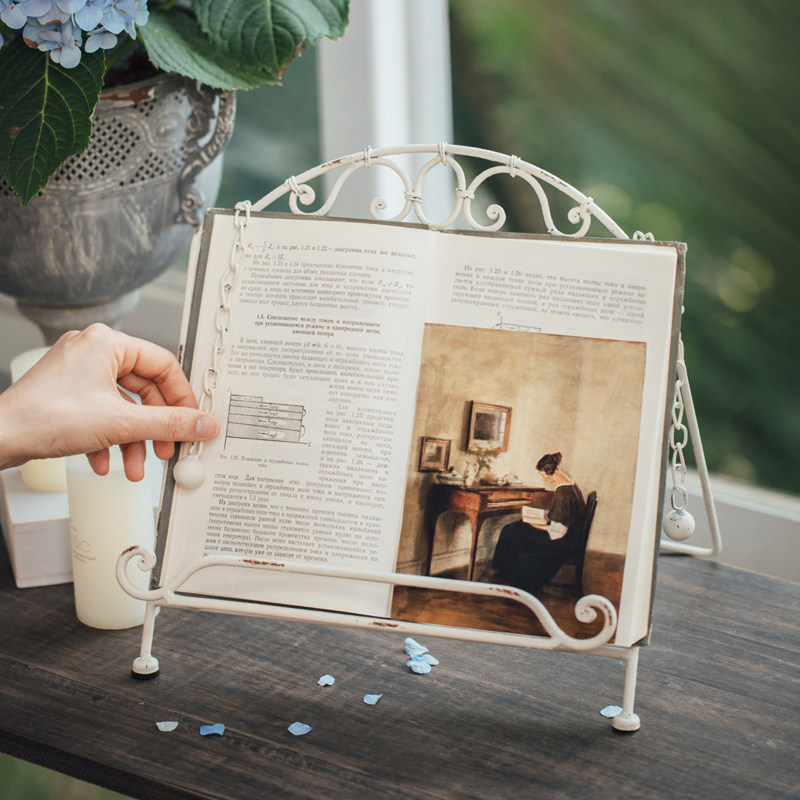 法式复古铁艺书架桌面摆件文艺装饰品阅读架收纳架,家居饰品,桌面摆件,淘宝优惠券,粉丝福利购,淘宝优惠卷