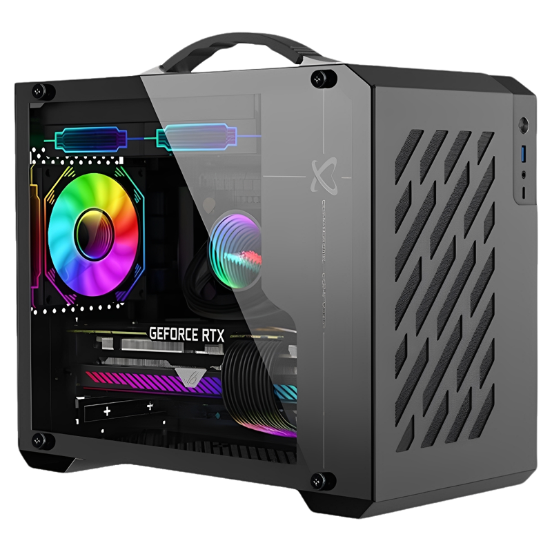 未知玩家X200MATX型手提超小机箱240水冷itx侧透桌面游戏mini台式