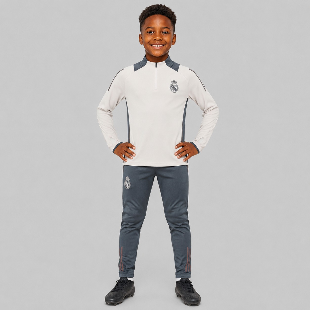 Real Madrid Kids' Jackets 2627秋冬款运动套装男女童足球训练服图片