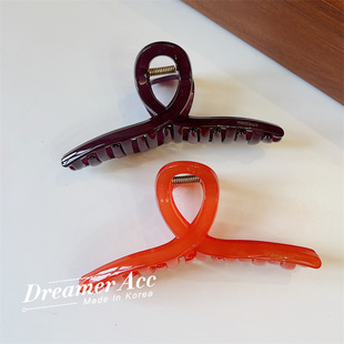 韩国进口GRAIN de BEAUTE简约法式后脑勺抓夹盘发鲨鱼夹大号发夹