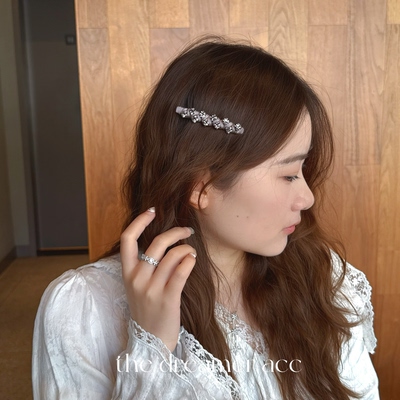 韩国东大门亮钻编织发夹刘海碎发边夹网红高级感鸭嘴夹头饰夹子女