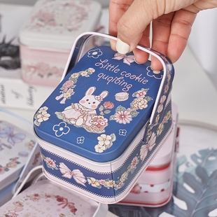 原创新款伴手礼卡通手腕盒喜糖盒宝宝满月生日礼盒大白兔糖盒