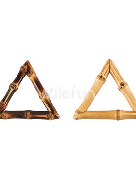 竹木藤餐巾圈酒店西餐厅手工制竹节根鞭三角形餐巾口布扣环