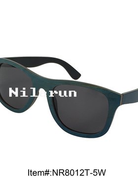 经典蓝色滑板木大框太阳镜大脸遮阳镜偏光墨镜