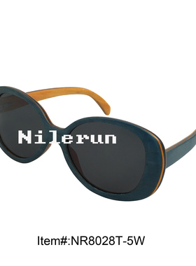 时尚流行蝶形偏光墨镜 欧美蓝色滑板木框蝶形太阳眼镜