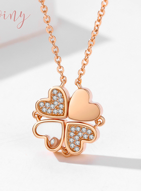 镶锆石银项链Winy吊坠女