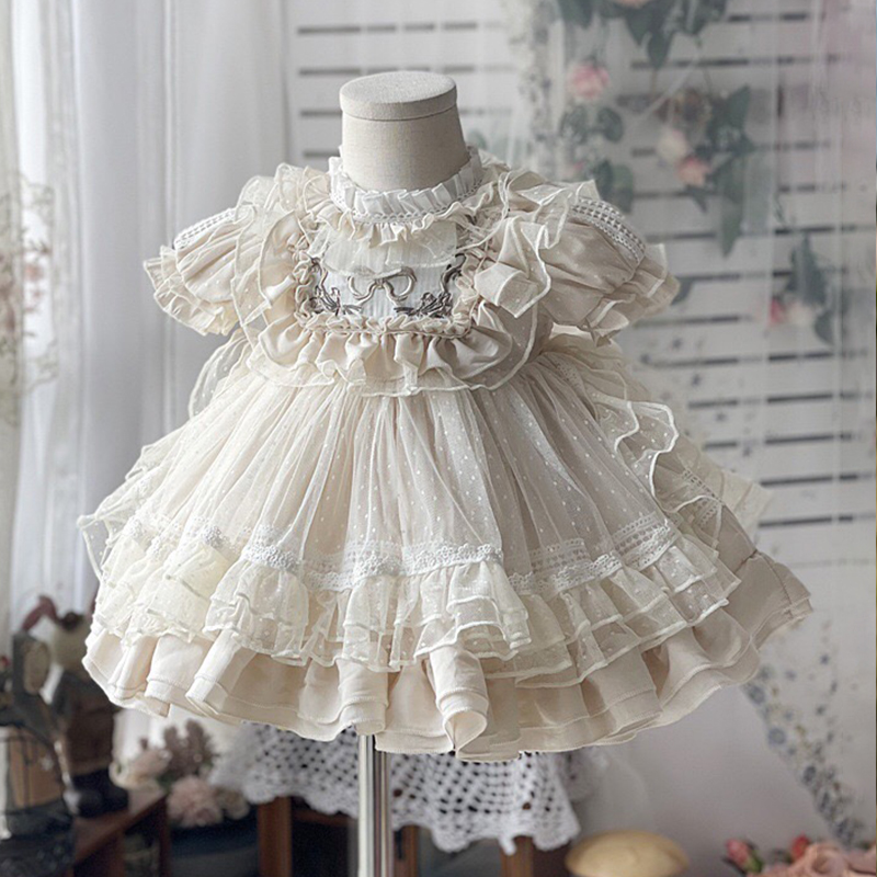 女童洛丽塔lolita洋装西班牙公主裙宝宝生日周岁礼服蓬蓬纱连衣裙