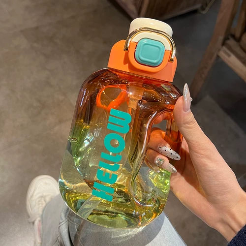 Вместительная и большая чайная чашка со стаканом, пластиковая спортивная бутылка, портативный стакан