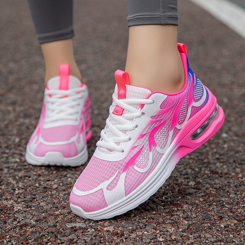 2025春秋网面透气垫大码43码女鞋跨境轻便休闲运动单鞋旅游鞋批发