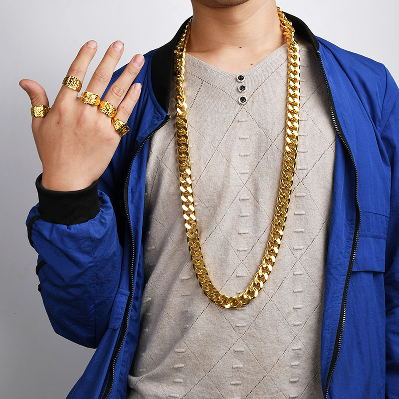 金链子铝合金古巴通用镀金欧美