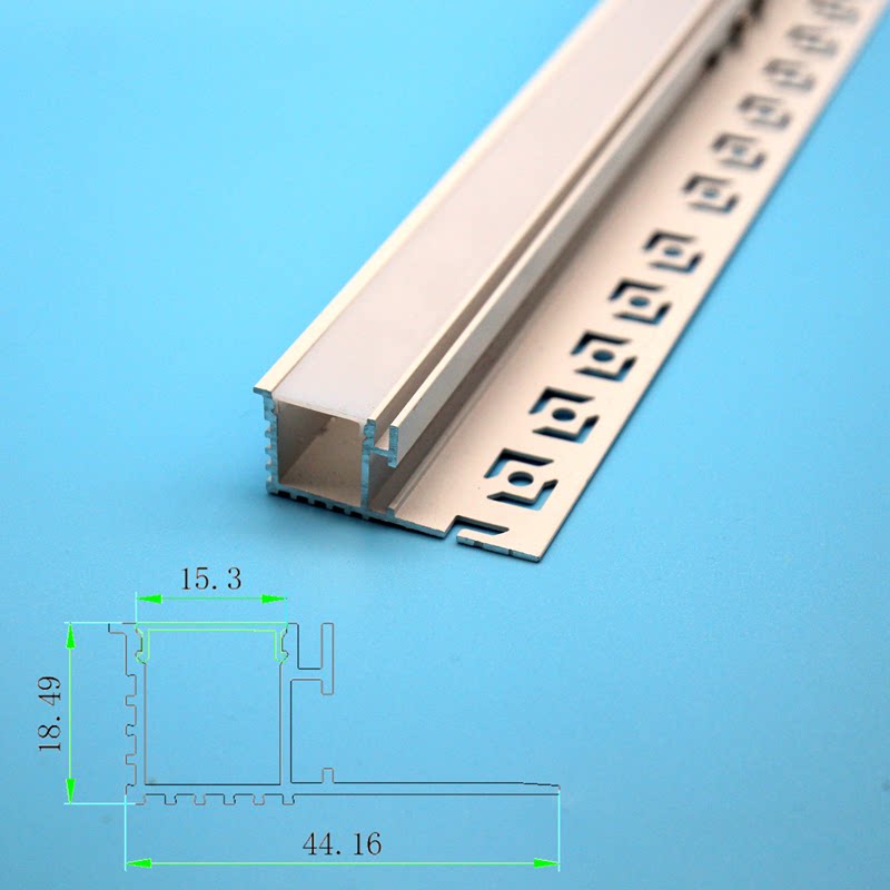 铝槽单边线形灯天花回型吊顶线条灯带客厅向上发光线行灯氛围灯槽