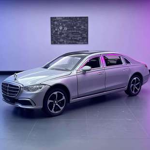 新款新豪迪合金大奔S400L车模声带灯光6开门玩具汽车音乐模型摆件