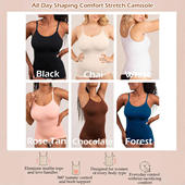 欧美长款 吊带背心塑身收腹无缝美体衣背心吊带欧美风女纯色