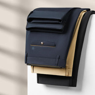 春秋大号中高腰休闲裤 肥佬弹力裤 加肥加大码 长裤 纯色 宽松男式 男装