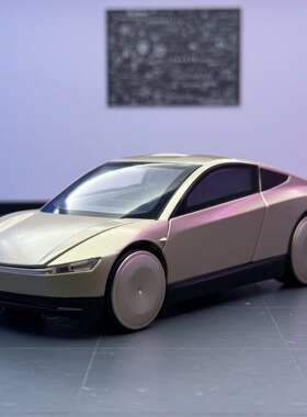 新款 利佳信1:32车模ROBOTAXI合金跑车音效模型摆件声光玩具车