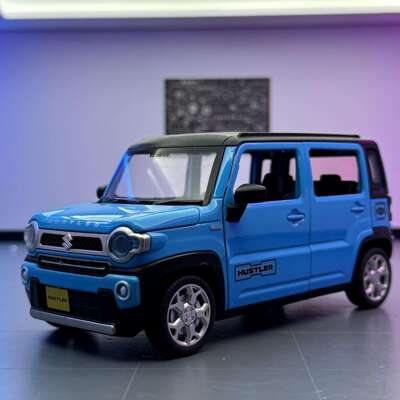 新款奇艺合金车模1比22铃木Hustler汽车带声光玩具车音效模型摆件