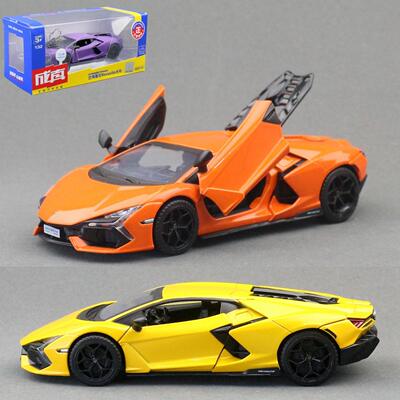 新款 1:32蓝博基尼Revuelto跑车玩具合金车模开门声光