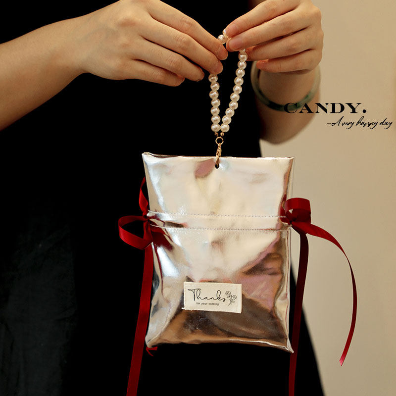 原创高级感喜糖袋订婚礼手拎糖果袋伴手礼盒包装结婚喜糖盒免折叠