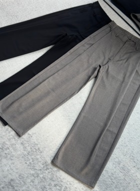 【KEBUSI】现货！羊毛天丝解构打褶A字休闲宽松西裤通勤百搭#K021