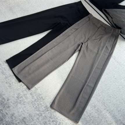 【KEBUSI】现货！羊毛天丝解构打褶A字休闲宽松西裤通勤百搭#K021