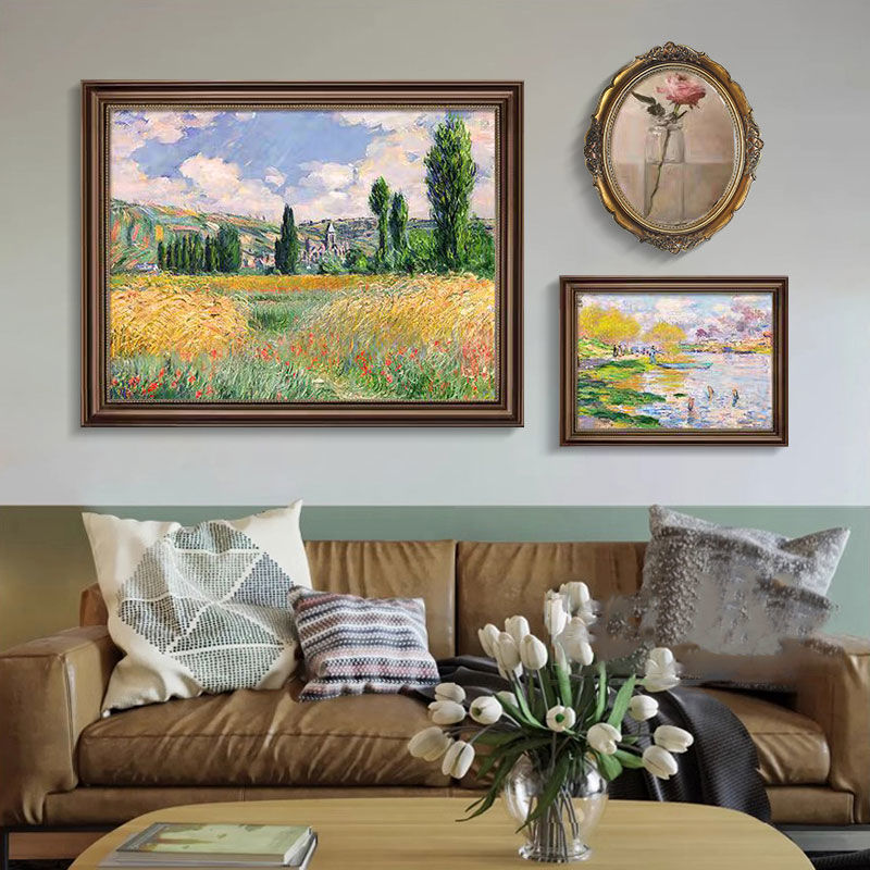 美式复古客厅装饰画欧式沙发背景墙餐厅高级感组合装饰画