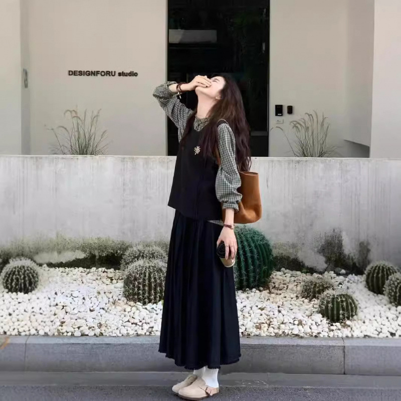 学院风韩剧大方得体的两件套裙女又a又飒套装春装一整套早春穿搭