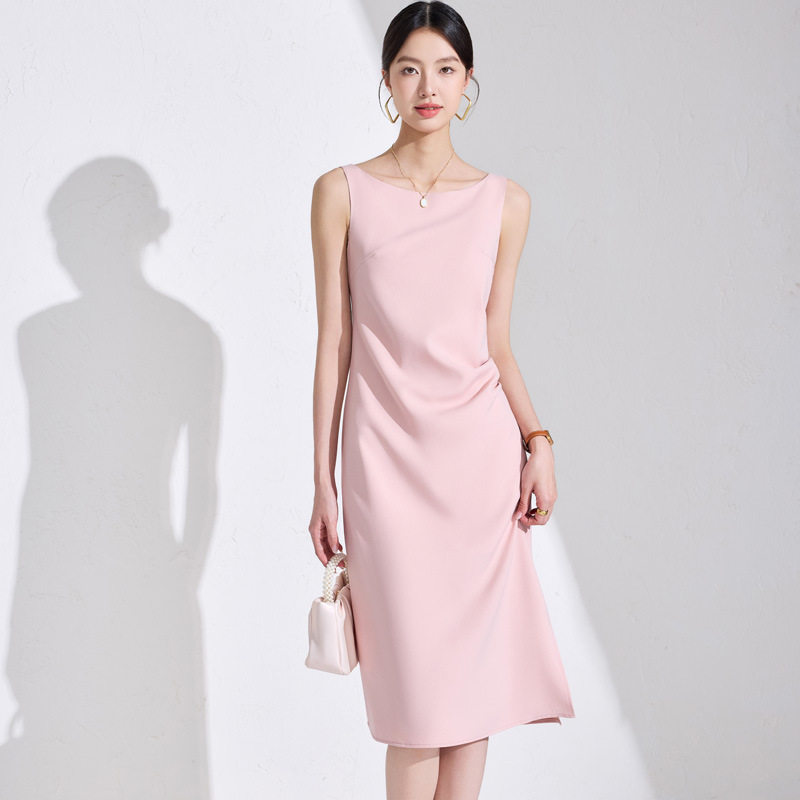 高端职业背心裙女春秋2025新款感西装打底修身无袖通勤连衣裙
