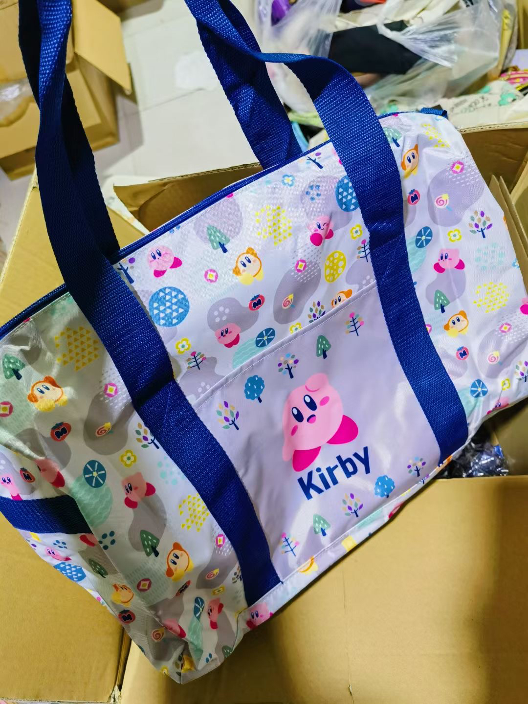 【日单】星之卡比大容量卡通行李袋手提轻便包