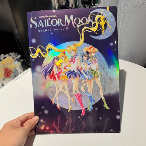 美少女战士原画A4镭射文件夹水冰月月野兔 亚克力展示架
