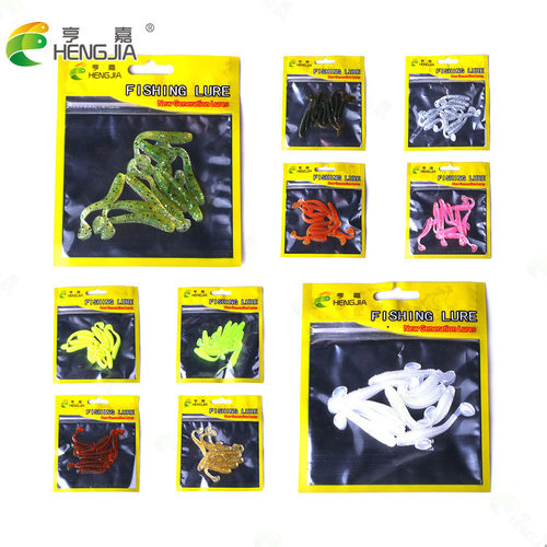 阿穗HENG JIA跨境货源 10pcs路亚T尾软饵 垂钓钓鱼用品 渔具鱼饵