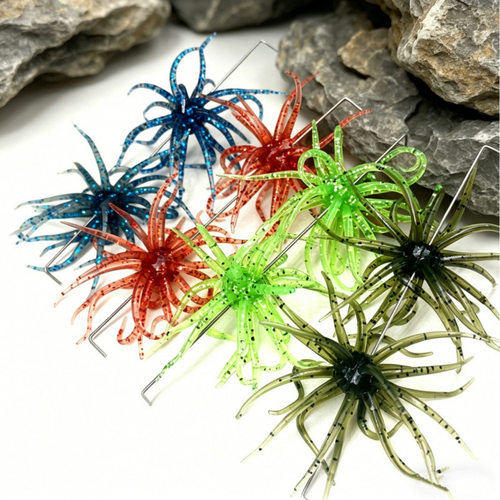 阿穗11cm/9cm浮水海胆软饵仿生软虫TPE路亚假饵海钓水胆路亚饵