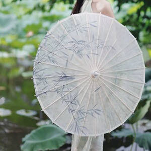 中国风油纸伞汉服伞古风女刷桐油防雨防晒实用舞台走秀伞古典伞竹