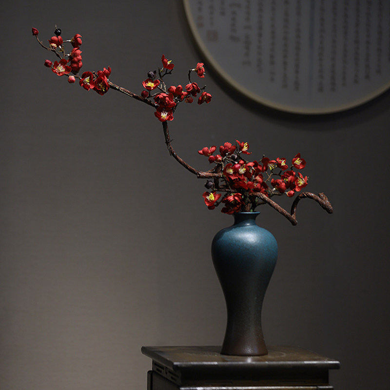 新中式复古禅意陶瓷花瓶梅瓶美人瓶摆件 客厅茶室玄关仿真水培器,家居饰品,花瓶,淘宝优惠券,粉丝福利购,淘宝优惠卷