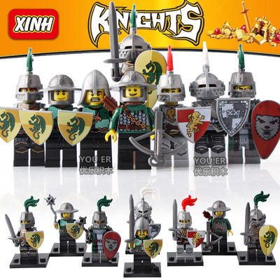 中古城堡积木人仔骑士战争龙国