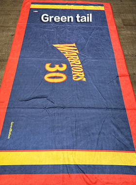 外贸 勇士 库里篮球运动 吸汗浴巾 双面毛巾