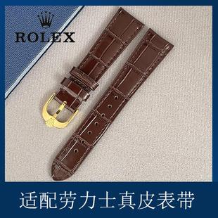 适配劳力士切利尼真皮牛皮表带50509 50505 50519 针扣款20mm男