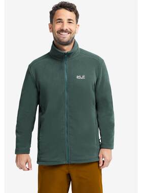 海外代购Jack wolfskin/狼爪男士户外休闲衣保暖防风黑色立领