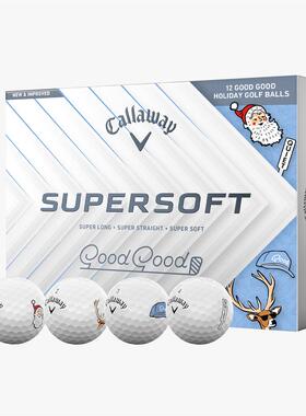 代购美国代购Callaway卡拉威Supersoft 2025圣诞节新款高尔夫球礼
