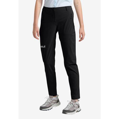 海外代购Jack wolfskin/狼爪女士户外休闲裤透气速干直筒中腰