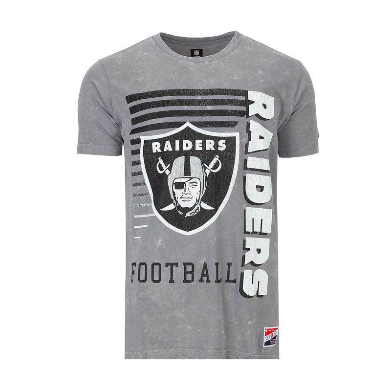 代购New Era男士运动T恤透气舒适休闲日常穿着灰色短袖圆领印花